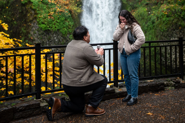 A&A Multnomah Falls Surprise Wedding Proposal